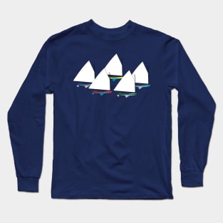 Cotuit Skiff Sailboats Racing Long Sleeve T-Shirt